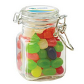 Glass Hinge Top Jar - Assorted Jelly Beans